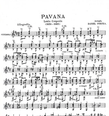 RARE CLASSICAL GUITAR DUET -DANIEL FORTEA PAVANA(LOUIS COUPERIN) FOR TWO GUITARS - Image 1 of 3