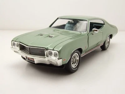Buick Grand Sport Hardtop 1970 Verde Metallizzato Modellino Auto 1:18 Auto World - Immagine 1 di 4