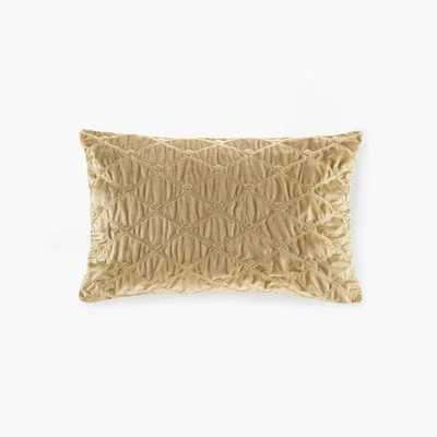 Croscill Aumont Luxury Decor Pillow • 22x15 Oblong Velvet Hand Beaded Accent - Image 1 of 4
