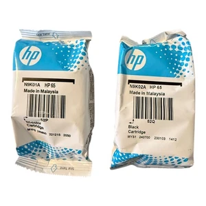 Genuine HP 65 Black and Color Ink Cartridges #65 2pack Combo OEM Never Used - Picture 1 of 4