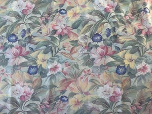 Springs Pastel Tropical Floral Shower Curtain 72”X72” Pinks Yellow Blue Greens - Picture 1 of 12