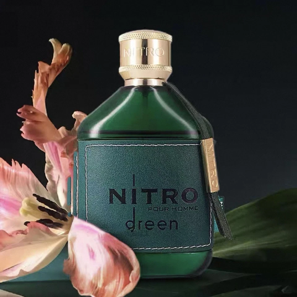 Nitro Green Eau De Parfum 3,4 oz - perfume masculino fresco e energético - Imagem 1 de 4