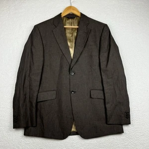 Banana Republic Blazer Herren 42 S Braun Leinen Jacke Mantel Gestreift Old Money - Bild 1 von 9