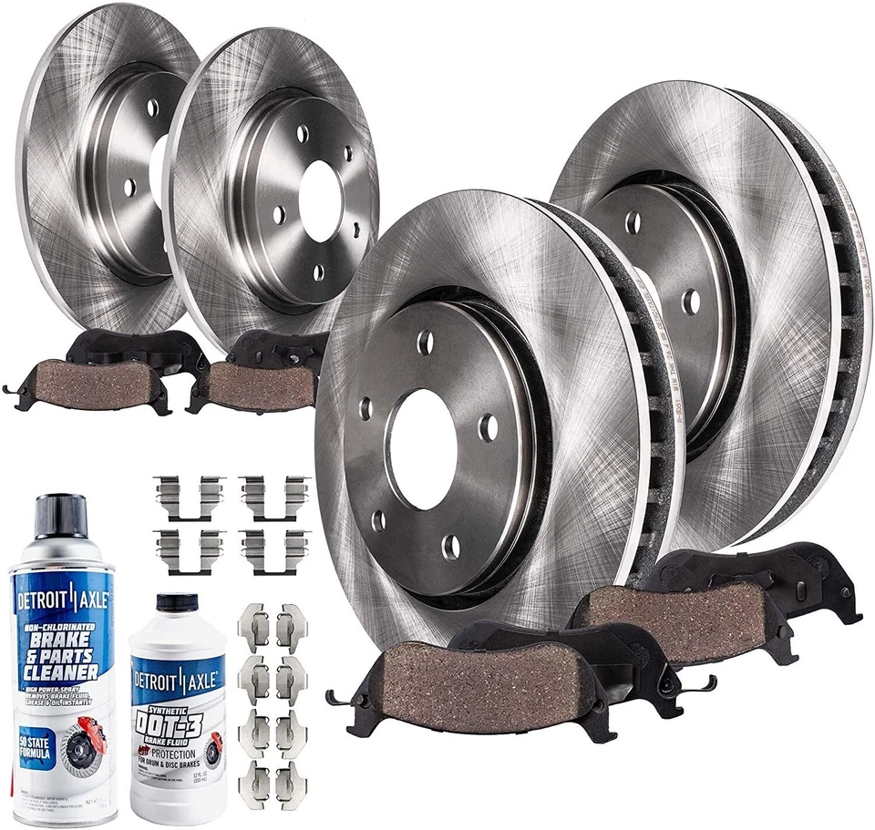 Front and Rear Disc Brake Rotors + Ceramic Brake Pads for 2005 2006 Honda CR-V - Image 1 of 1