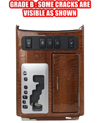 2008-2015 Nissan Armada Titan QX56 Gear Shifter Bezel Trim Cup Holder Wood Grain Foto 1 de 4