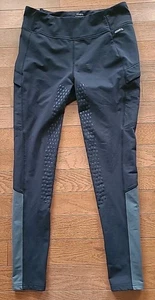 Kerrits Equestrian Breeches Pants Womens 1X Black Reinforced Leg Stretch Legging - Picture 1 of 17