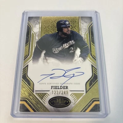 2025 Topps Tier One Cecil Fielder Auto Gold /249 - Image 1 of 2