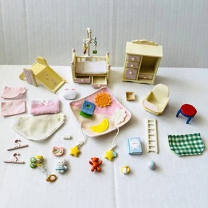 Calico Critters Baby Nursery Furniture Accessory Lot Set vintage Sylvanian toys - Picture 1 of 11