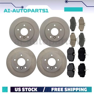 Front Rear Brake Rotors + Brake Pads Kit Fits 2000 2001 Land Rover Discovery - Image 1 of 4