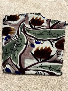 Lisa L. Velvet Art To Wear Handpainted Rayon Silk Scarf Floral - Picture 1 of 6