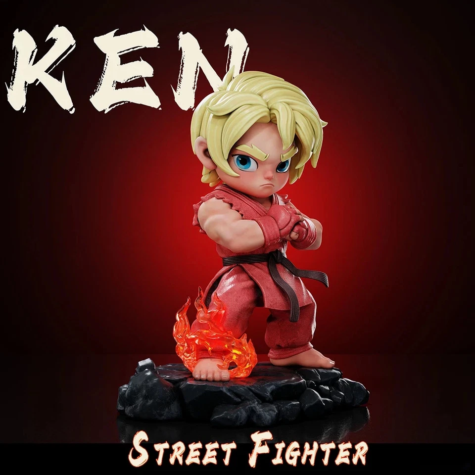 NINETY SEVEN KEN Street Fighter Resin Ornaments Figure H15CM Model - Image 1 of 4