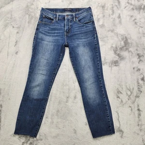Lucky Brand Jeans Damen 2/26 Blau Ava Mid Rise Skinny Ankle Raw Hem Stretch - Bild 1 von 17