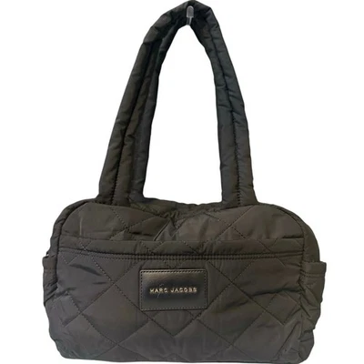 Marc Jacobs Bag Black Quilted Nylon Medium Weekender Duffle Travel Carryon - Image 1 of 4