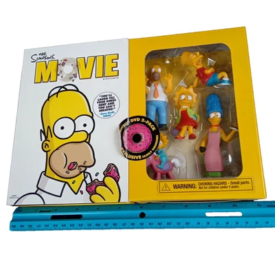 The Simpsons Movie Collectors DVD & Exclusive Simpson Figures Set FIGURES NEW Foto 1 de 4