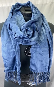 Jones New York Damen blau Schal Tuch Fransen Viskose 74 x 19,5 Zoll - Bild 1 von 5
