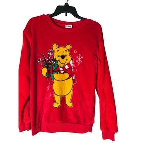 Disney's Winnie the Pool Christmas Sweatshirt Chenille Flleece  - Picture 1 of 6