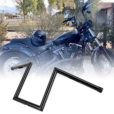 Manillar de 1" de 10" de elevación barra en Z colgador de mono para Harley Davidson Softail Streetbob Foto 1 de 4