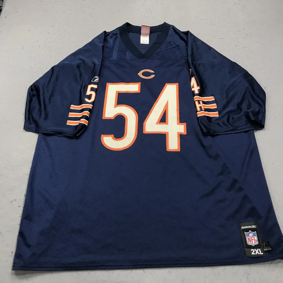 Camiseta deportiva vintage de los Chicago Bears para hombre 2XL azul Reebok On Field Brian Urlacher #54 Foto 1 de 4