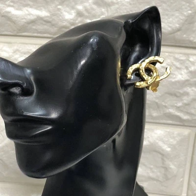 CHANEL Ohrringe Logo Medium 93P Golaplate Vintage - Bild 1 von 4
