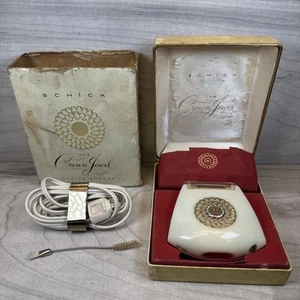 Vtg Schick The Crown Jewel Ladies Shaver Model 100 Electric Razor Case Box WORKS - Picture 1 of 24