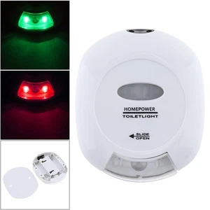 2 Pack Toilet Bowl Night Light with Motion Activated Sensor Red Green INDICATOR - Picture 1 of 12