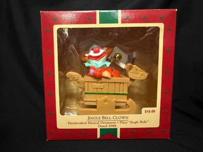 Hallmark "Jingle Bell Clown" Musical Adorno de Navidad 1988  Foto 1 de 2