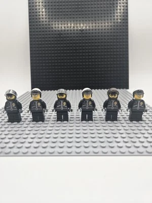 乐高城市警察摩托车警察部门迷你公仔带头盔 6 件装 — 第 1/4 张图片