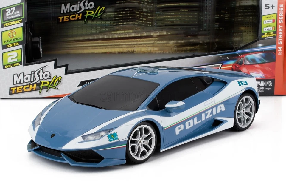 MODELLINO AUTO RADIOCOMANDATO MAISTO LAMBORGHINI HURACAN LP610-4 POLIZIA 2014 - Immagine 1 di 4