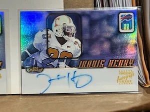 Travis Henry 2001 Topps Finest Rookie Refractor certificado en tarjeta autógrafo SP - Imagen 1 de 1