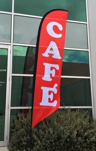 CAFE Replacement Flag/ 3.5m Outdoor Advertising Banner (without Pole/Base) - Picture 1 of 4