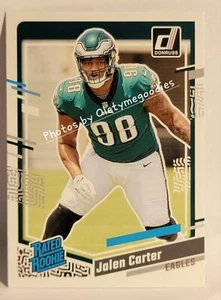 2023 Jalen Carter DT bewertet Rookie DonRuss Nr. 381 grüne silberne Basisadler - Bild 1 von 10