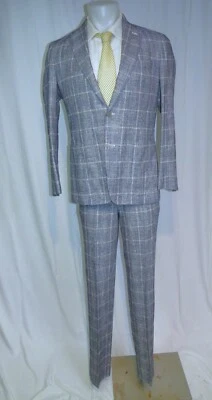 Traje Brooks Brothers Golden Fleece Current Azul Cuadros Dos Botones 40R Nuevo con Etiquetas Foto 1 de 4