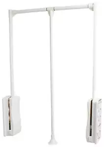 Hafele Pull Down Wardrobe Closet Rod Lift - 26 LB Load Capacity in White, Chrome - Picture 1 of 17