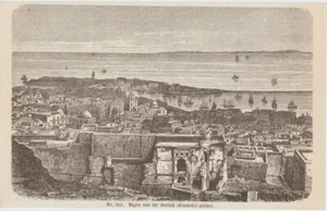 View of Algiers Kasbah Madīnat al-Dschazā'ir WOODCUT from 1893 Rare - Picture 1 of 1