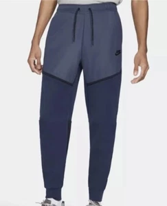 Pantalones de chándal Nike Sportswear Tech Fleece mezcla tejida azul marino CZ9901-410 pequeños para hombre” - Imagen 1 de 6