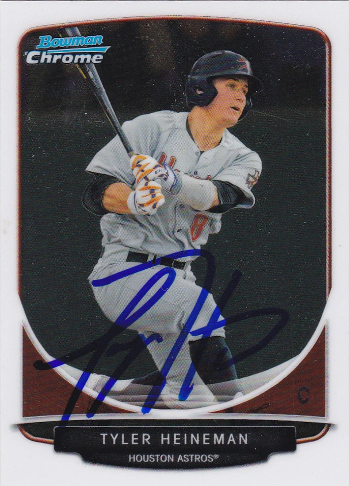 TYLER HEINEMAN HOUSTON ASTROS SIGNED CARD RED SOX PIRATE BLUE JAYS GIANTS MARLIN - Image 1 of 1