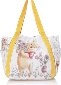 Disney Winnie the Pooh floral flower tote bag mothers bag yellow - Picture 1 of 6