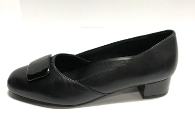Trotters Mujer Delse Pump Tacón Cuero Negro Talla 9.5 W Foto 1 de 4