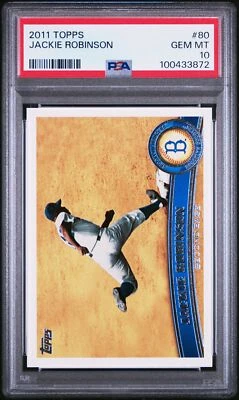 2011 TOPPS #80 JACKIE ROBINSON PSA 10 - Image 1 of 2