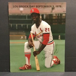 Lou Brock Day Souvenir Flyer 8"x10" From St Louis September 9, 1979 Sku215 - Picture 1 of 5