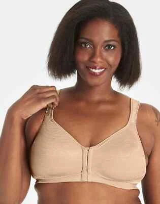 Playtex 36D BRA Women 18Hr Front Close Wirefree BackSupport Posture E525 LtBeige - Image 1 of 4
