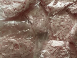 JOB LOT 3,000 baby pink satin bows knitting sewing crafts 40MM LONG B26 - Picture 1 of 3