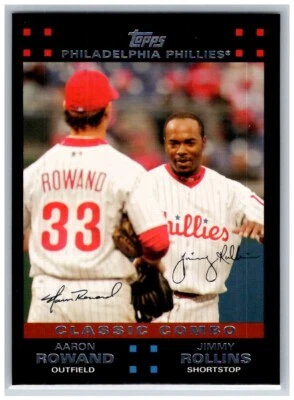 658 Classic Combo Aaron Rowand / Jimmy Rollins Philadelphia Phillies 2007 Topps - Image 1 of 2