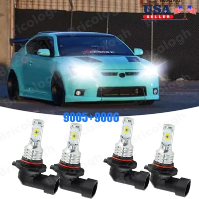 Para Scion tC 2005-2013 - Kit combinado de 4 piezas 6000K faros LED BOMBILLAS ALTAS Y BAJAS POR Foto 1 de 4