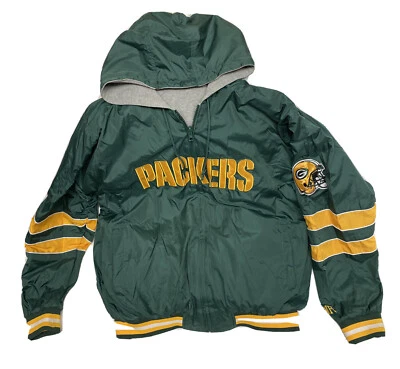 Jaqueta Green Bay Packers reversível tamanho XL com capuz G3 GIII NFL - Imagem 1 de 4