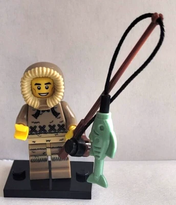 Lego Pescador de Hielo Esquimal Minifigura Caña de Pescar para añadir a tu colección Foto 1 de 4