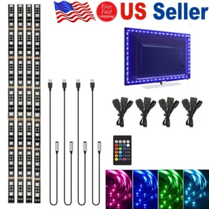 USB Powered Computer TV Backlight RGB 5050 LED Strip Lighting Colour Change 2M - Picture 1 of 13