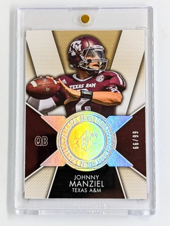 2014 SPx Finite Radiance #FIJM Johnny Manziel /99 Texas A&M Rookie RC - Image 1 of 2