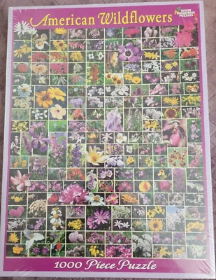 White Mountain American Wildflowers  Jigsaw Puzzle  24”x30” New In Sealed Box - Image 1 of 3