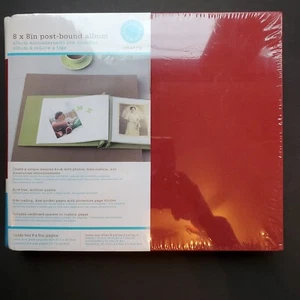 Martha Stewart Craft 8x8in Post-Bound Album Red - Picture 1 of 6